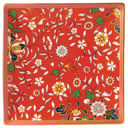 Wedgwood Wonderlust Jewel Tea Tray, Crimson/Multi, 14.5cm